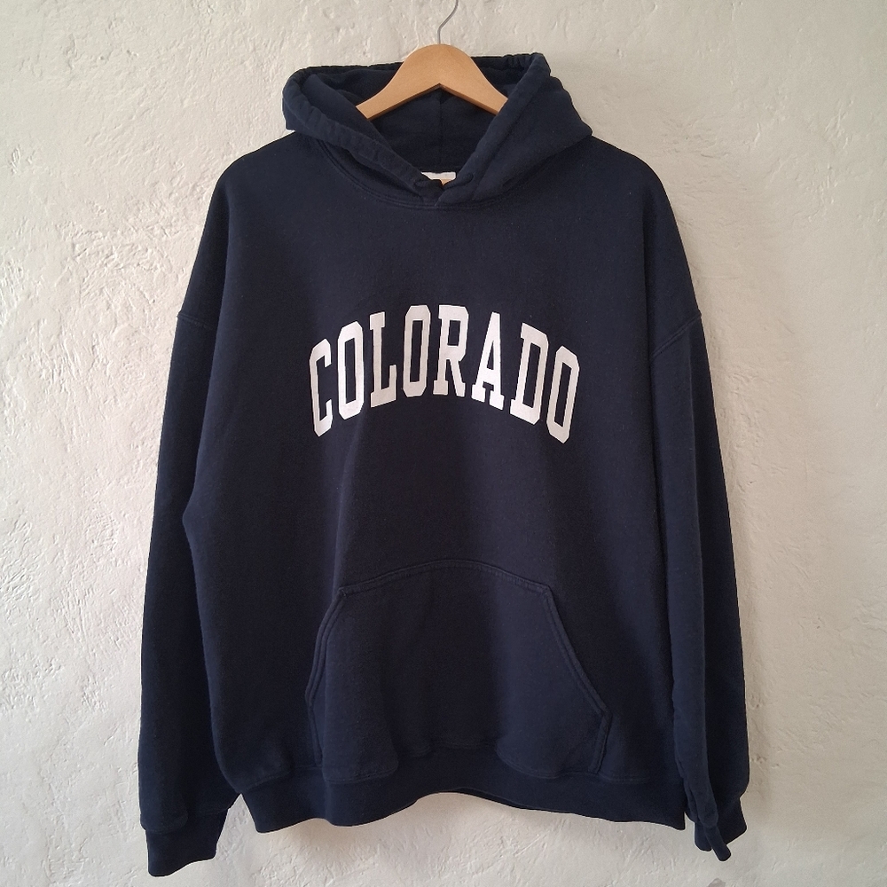 Gildan Navy Blue Colorado Sweatshirt Hoodie